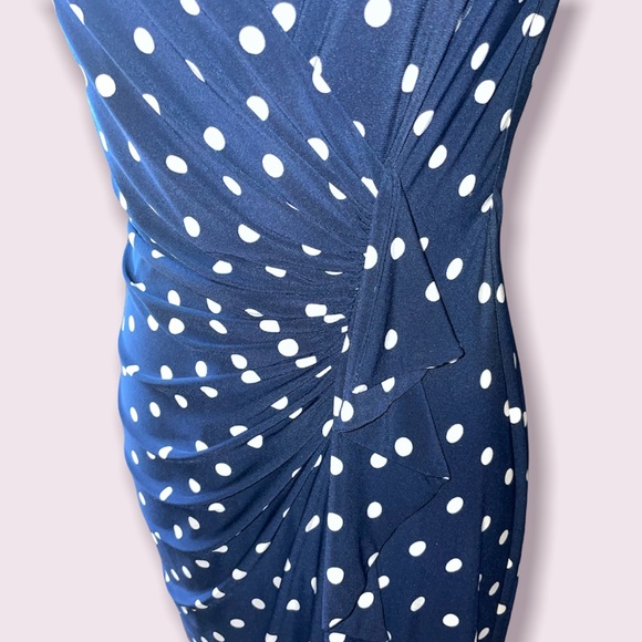 Navy blue with white polka dots dress - American Living by Ralph Lauren - Picture 7 of 8